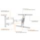 Suport TV de perete Flexarm Thin Multibrackets MB-6191, 32"-55", max.30 kg, alb