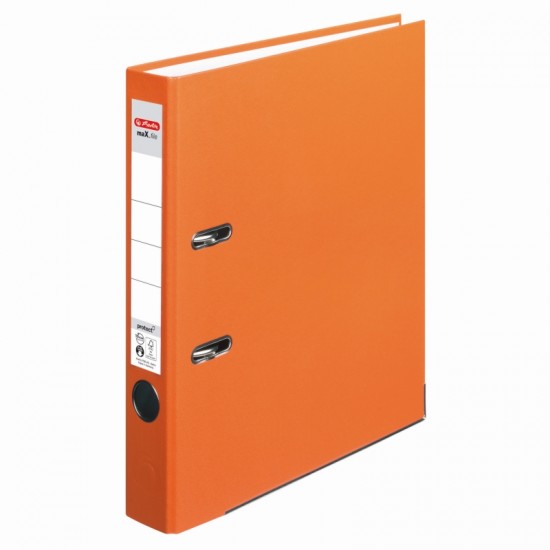 Biblioraft a4 5cm pp portocaliu herlitz - 10557015