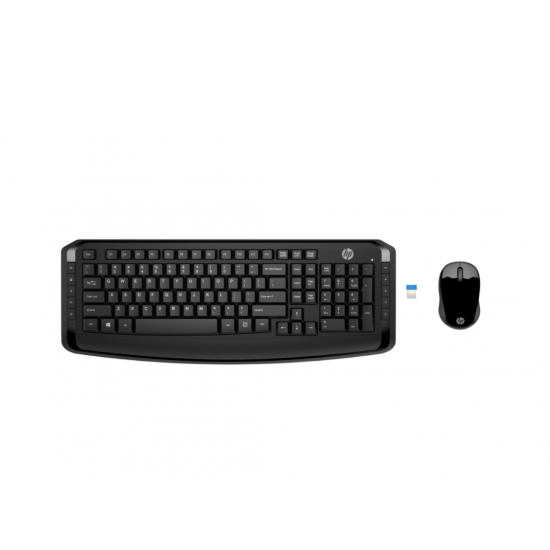 Kit tastatura si mouse wireless hp 300, negru - 3ML04AA