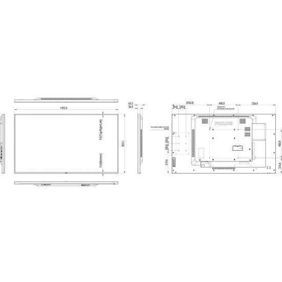 Ecran profesional lfd monitor signage philips 65 fhd 24/7 450nitnit android 4.4.4 cmnd create conectivitate: input: 1xd-sub, 1xdvi, 1xdp, 2xhdmi, 2xusb, 1xusb 5v2a, 1xlan, 1xrs232c, 1xir; - 65BDL4050D/00