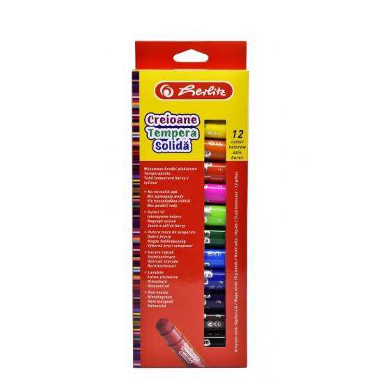Creioane tempera solida 10g set 12 - 9485080