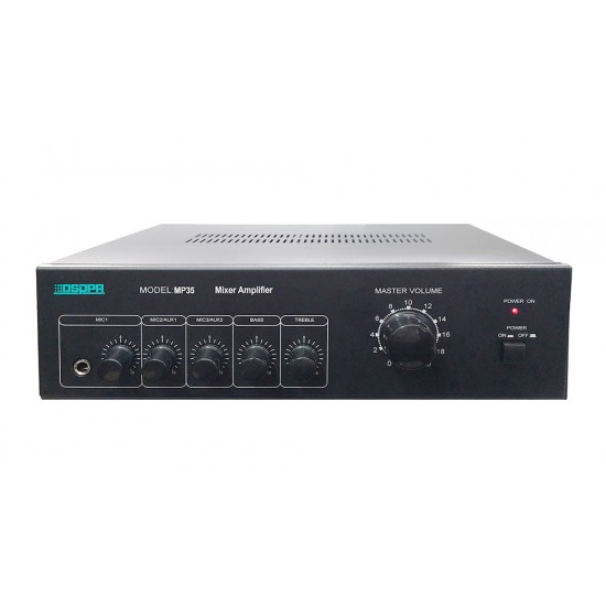 Amplificator cu mixer 35w, dsppa mp35, 100v - AUDA-DSP-MP35