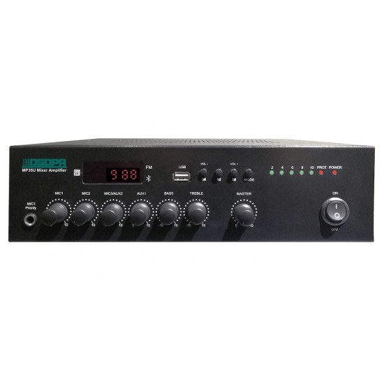 Amplificator cu mixer 35w mini, cu usb & bluetooth, dsppa mp35u - AUDA-DSP-MP35U