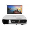 Videoproiector epson eb-w51, wxga 1280 x 800, 4000 lumeni, 16000:1 + ecran eletric 240 x 150 - EB-W51 + 16/10EL240RC