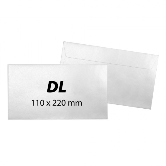 Plic dl, 110 x 220 mm, alb, gumat, 70 g/mp, 1000 bucati/cutie - KF2111CUTIE