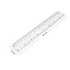 Rigla plastic 20 cm, transparenta  - RS205