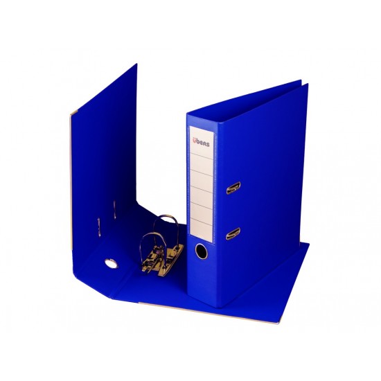 Biblioraft plastifiat &uuml;bers 75 mm albastru - BIB018