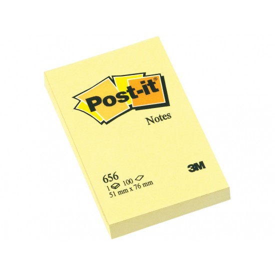 Notes adeziv post-it&reg; canary yellow&trade; 51 x 76 mm - NOT075