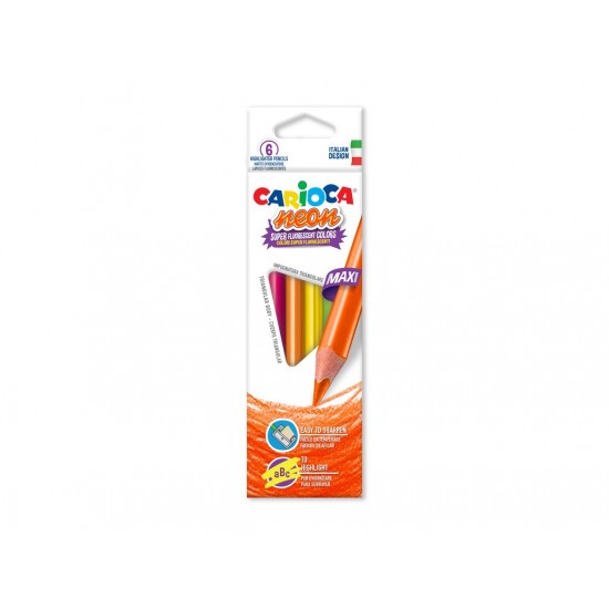 Creioane color triunghiulare neon 6/set - SKR092