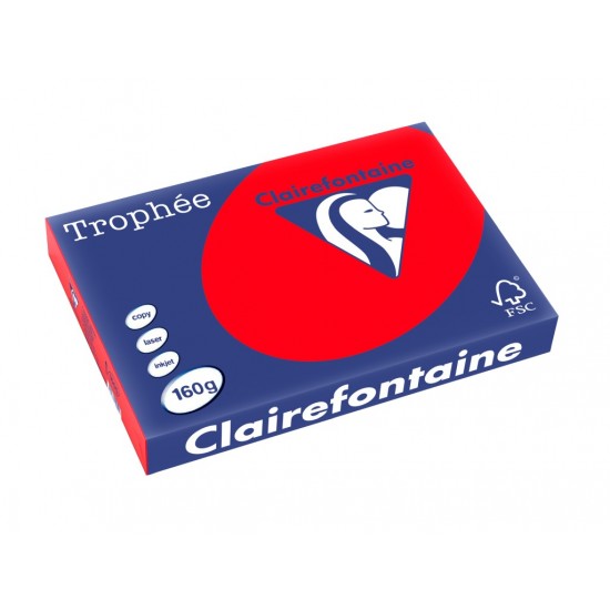 Carton color clairefontaine intens a3 rosu coral - HCO366