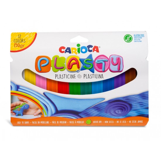 Plastilina carioca plasty 12/set - SKR203