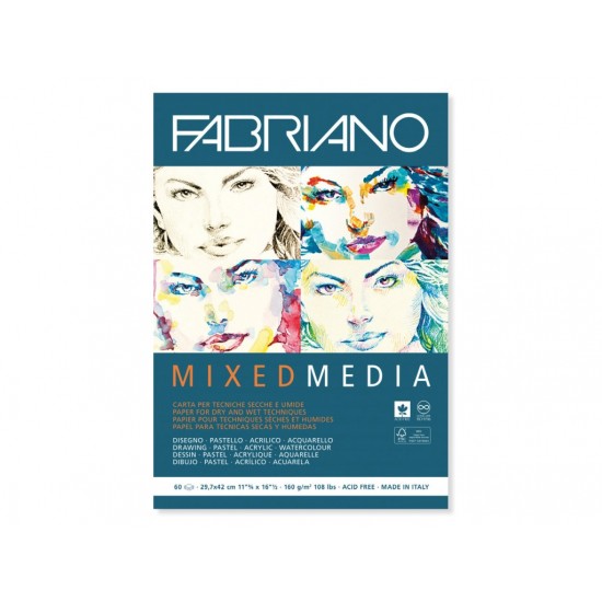 Bloc desen mix media, a3, fara spira, fabriano - BLD005