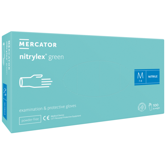 Manusi examinare nitril nepudrat NITRYLEX Green