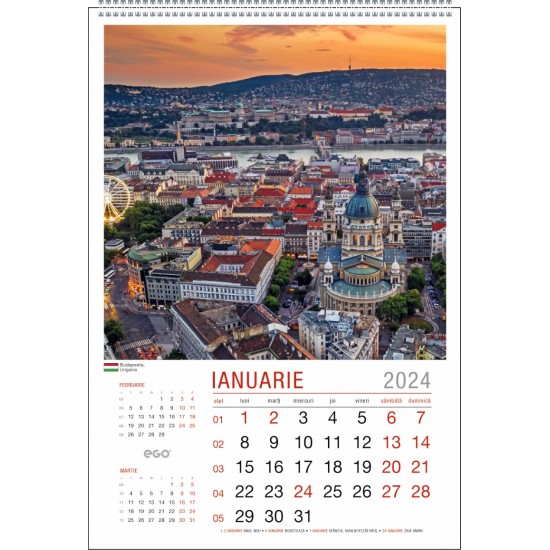 Calendar de perete orasele lumii - CPO